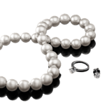 high end pearl, earrings and ring