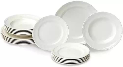 Villeroy & Boch Manoir 18-Piece Dinnerware Set, Premium Porcelain, Made in Germany