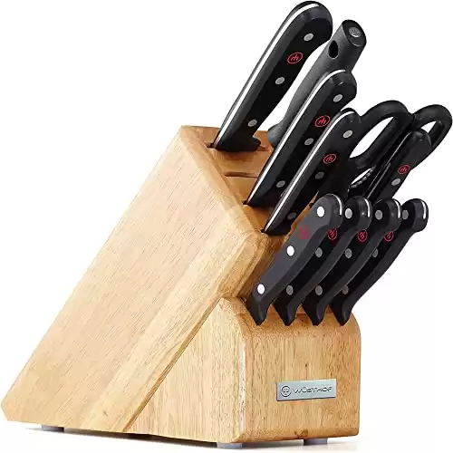 Wüsthof Gourmet 11-Piece Knife Block Set, Beech Wood