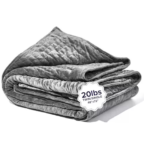 Gravity Weighted Blankets for Adults, 20lbs Grey (48