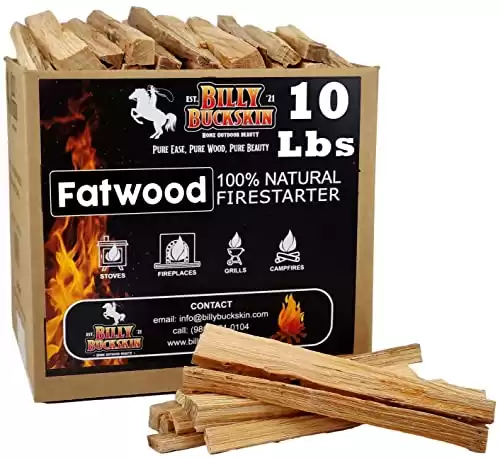 Billy Buckskin 10 lbs. Fatwood Fire Starter Sticks Camping Essentials