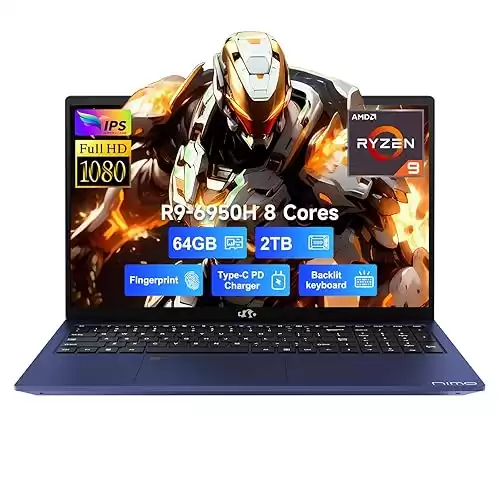 NIMO 17.3 FHD IPS Business Gaming Laptop, 8-Cores AMD