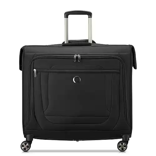 DELSEY PARIS Helium DLX Garment Bag with Spinner Wheels, Black