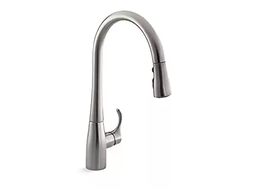 KOHLER 596-VS Simplice Pull Down Kitchen Faucet