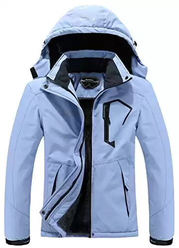 MOERDENG Women's Waterproof Ski Jacket