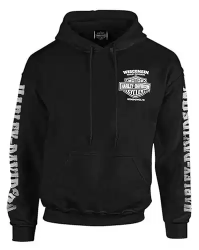 Harley-Davidson Men's Lightning Crest Pullover Hooded Sweatshirt