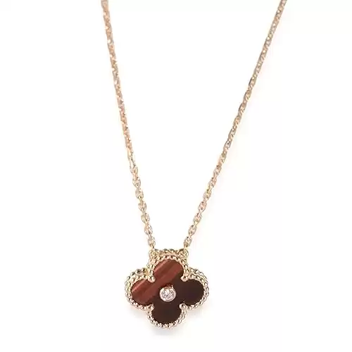 Van Cleef & Arpels, Pre-Loved, Limited Edition Alhambra Pendant in 18k Rose Gold, 16 in