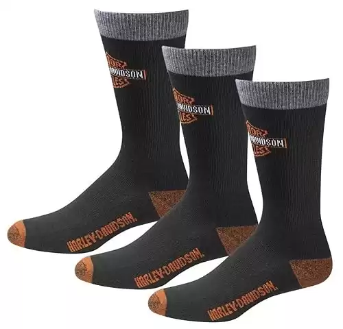 Harley-Davidson Men's UltraDri 3 Pack Poly Blend Riding Socks