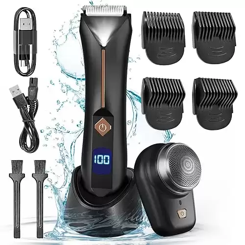 Body Hair Trimmer for Men with Mini Electric Shavers - New Upgrade