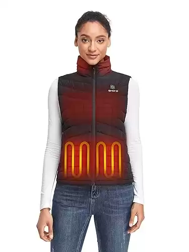 ORORO Women's Heated Down Vest with Battery