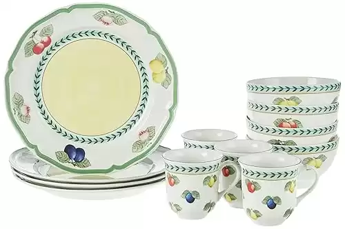 Villeroy & Boch French Garden 12-Piece Dinnerware Set, Service for 4, Made in Germany