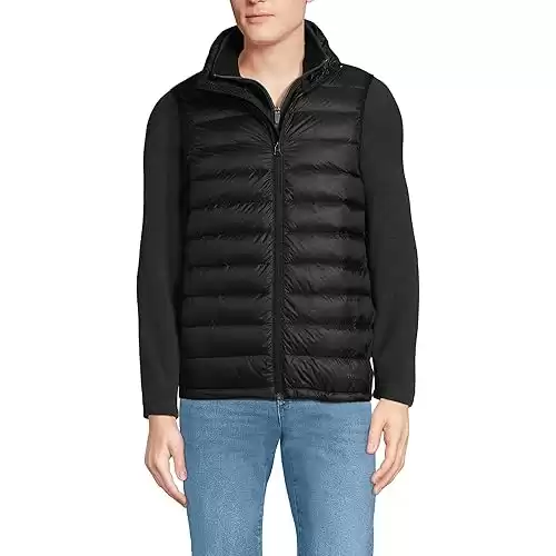 Lands' End Men's Wanderweight Ultralight Packable Down Vest