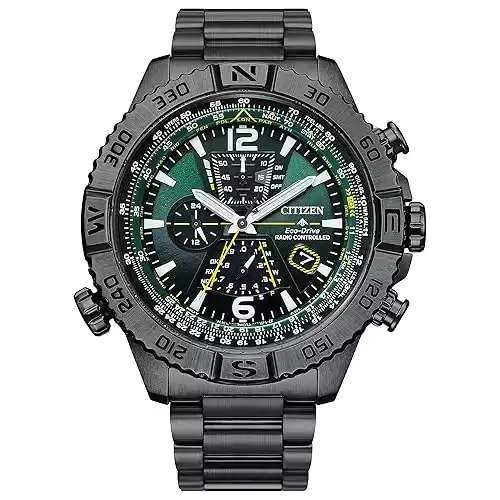 Citizen Men's Eco-Drive Promaster Navihawk A-T Watch, Green Dial