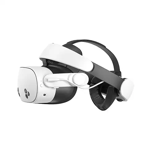 Kiwi Design H4 Boost Battery Halo Head Strap for Oculus/Meta Quest 3/3S, DualFast Charging Headset